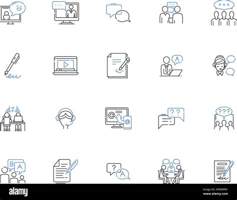 Messaging Outline Icons Collection Texting Chatting Messaging