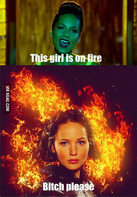 the real girl on fire 9gag