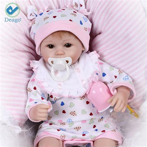 Deago 18 Inch Reborn Baby Doll Vinyl Newborn Lovely Gril Lifelike Cute