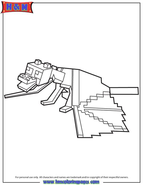 Gambar Ender Dragon Minecraft Coloring Page Printable Game Di Rebanas