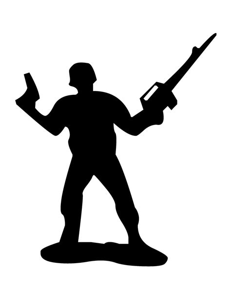 Military Toy Soldiersarmy Men Vector Silhouettes Etsy