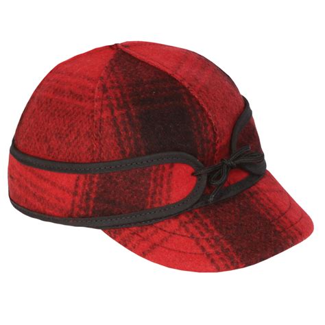 Lil Kromer Cap Stormy Kromer Red And Black Plaid Cotton Flannel