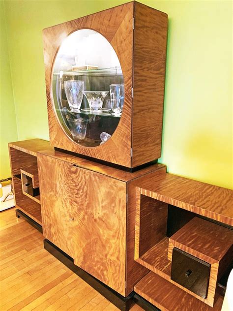 Check spelling or type a new query. Art Deco Display Cabinet in Golden Mahogany with Vitrine ...