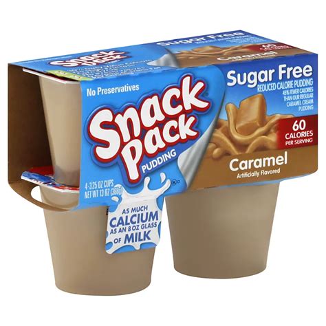 Hunts Snack Pack Sugar Free Caramel Pudding Shop Pudding And Gelatin