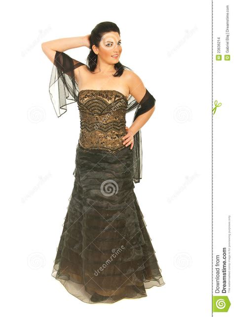 Attractive Woman In Elegant Long Dress Stock Photo Image Of Adult