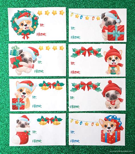 Free Printable Christmas Dog T Tags Artsy Fartsy Mama