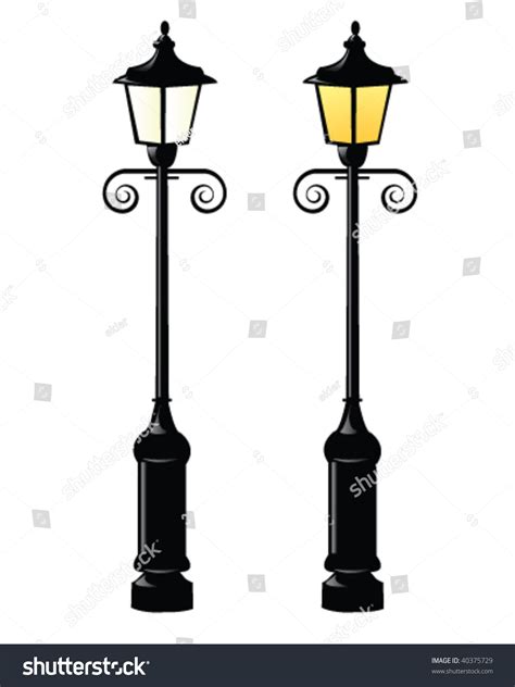Street Lamps Stock Vector Illustration 40375729 Shutterstock