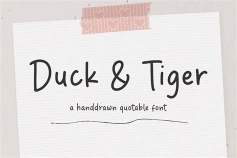 Duck Tiger Font Balpirick Fontspace