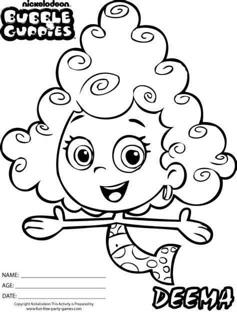 In case you don\'t find what you are looking for, use the top search bar to search again! bubble guppies coloring pages deema - Enjoy Coloring ...