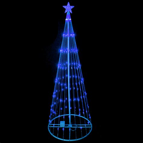 12 Pre Lit Blue Led Show Cone Christmas Tree Outdoor Decor Christmas