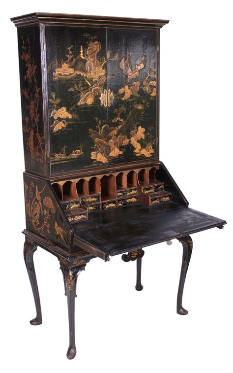 Early 18th Century Chinoiserie Bureau Bookcase Lt Antiques Img9678