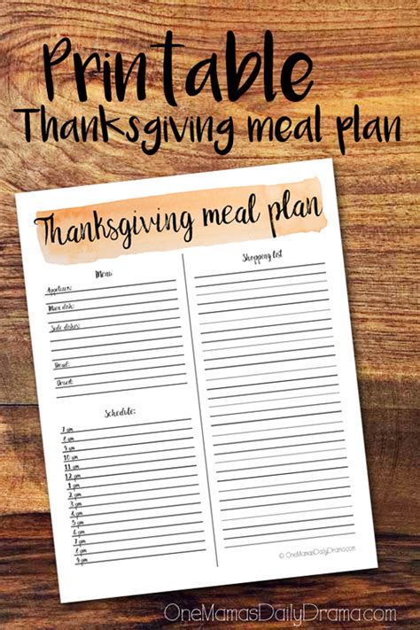Noon says you will need to pay close attention to where you host your guests. Printable Thanksgiving meal plan for hosting dinner