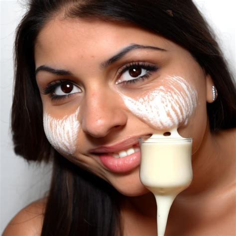 Latina With Milk On Her Face Openart