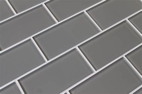 Pebble Gray 3x6 Glass Subway Tiles Rocky Point Tile Glass And