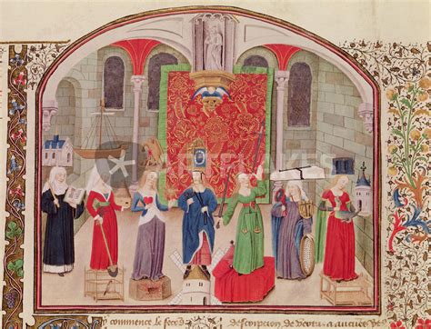 Ms 927 Fol17v Theological And Cardinal Virtues Picture Art Prints
