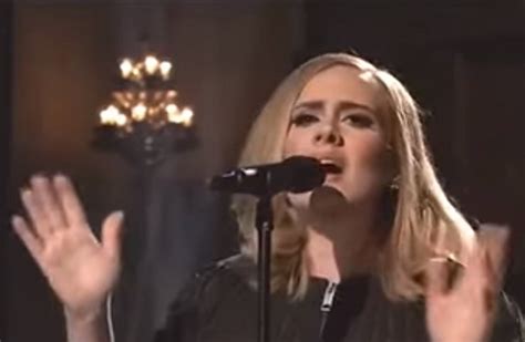 MUSIC VIDEO Adele Hello Live On SNL NEWS BANDMINE COM
