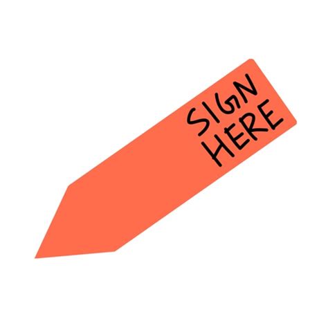Sign Here Signature Clip Art