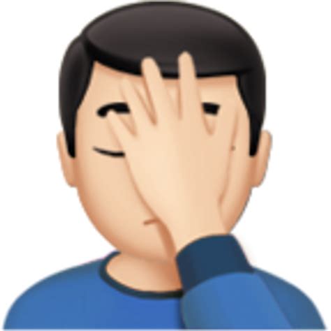 Facepalm Emoji Png Png Images And Photos Finder
