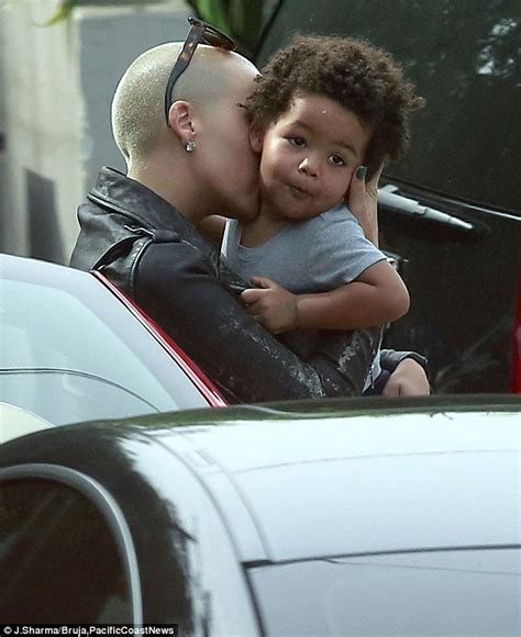 Amber Rose Showers Son Sebastian With Kisses As She Treats Him To Mcdonald S Daily Mail Online