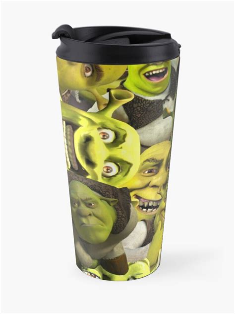 Shrek Collage Travel Coffee Mug For Sale By Llier4 Redbubble
