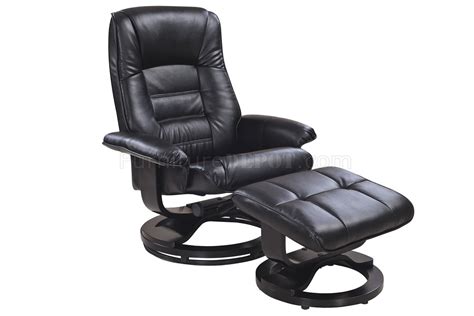 Shop modern recliner chairs at luxedecor.com. Savuage Black Bonded Leather Modern Recliner Chair w/Ottoman