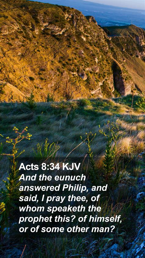 Acts 834 Kjv Mobile Phone Wallpaper And The Eunuch Answered Philip
