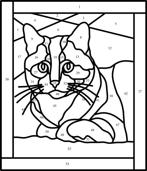 Mosaic Animal Coloring Pages