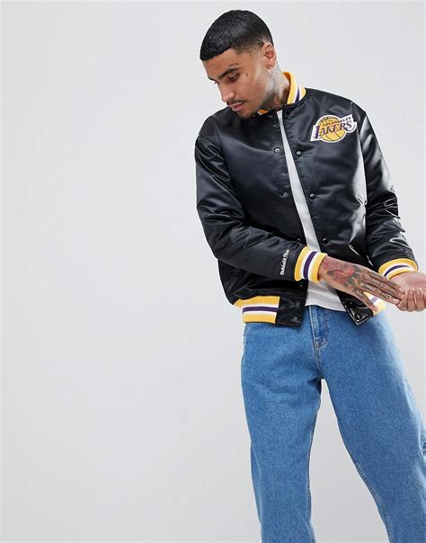 We have the brands fans want like starter and nike. Mitchell & Ness Nba L.a Lakers Satin Jacket in Black for ...