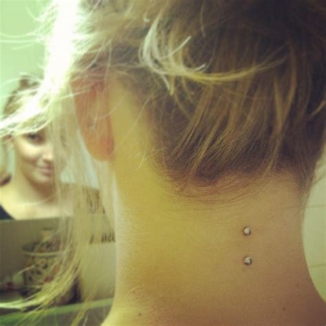 Where To Make The Hole Top Piercing Ideas Dermal Piercing Neck