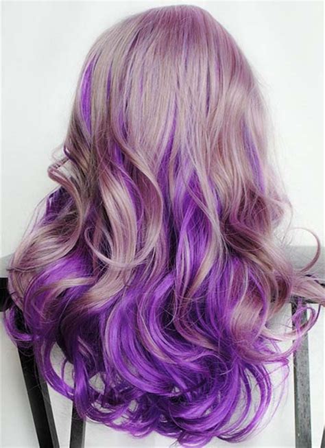 Wear your hair down on date night and pair the look with a bold red lip to serve up fierce vibes! 20 Cool Ideas For Lavender Ombre Hair and Purple Ombre