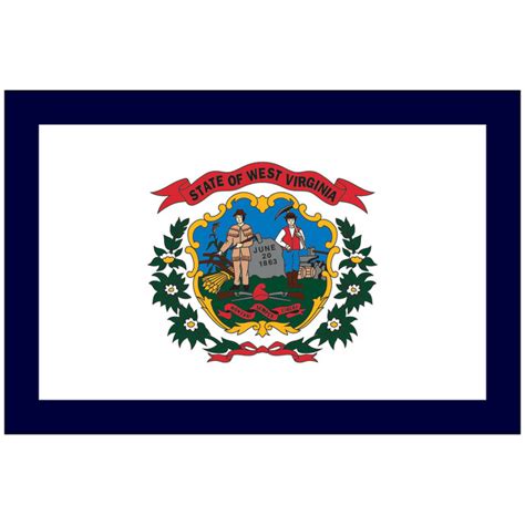 West Virginia Flag On A Stick