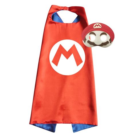 Mario Cosplay Birthday Capes With Masks Super Style Brothers Costume In