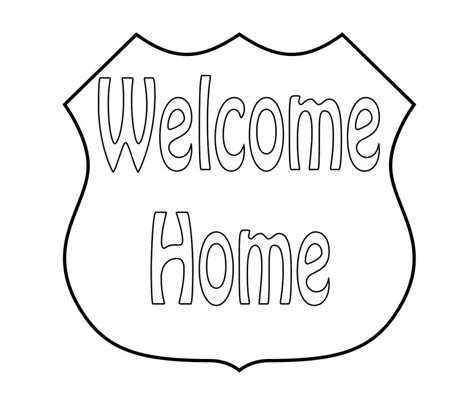 Welcome Sign Page Coloring Pages