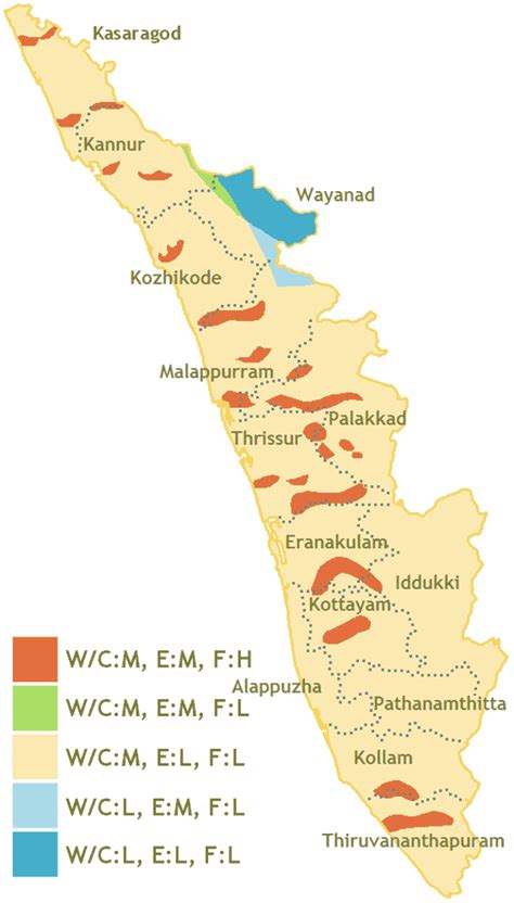 State's agriculture, business & industries depend on these rivers to a greater extent. Hazard Map of Kerala - Mapsof.Net
