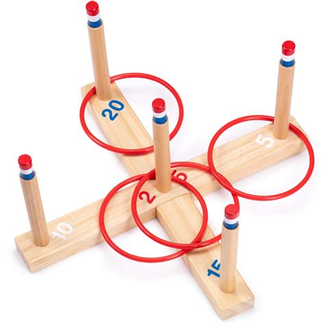 If you'd rather play on the grass then in the water, consider this european lawn game, which requires throwing a wooden peg at numbered pins until you accumulate a total of exactly 50. MIDWAY MONSTERS Wooden Ring Toss Game - Vintage X-Shaped ...