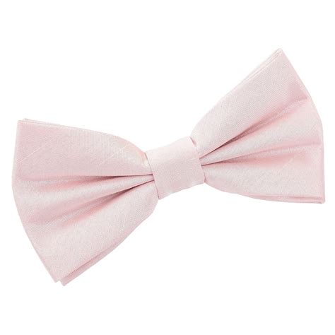 Mens Blush Pink Shantung Bow Tie