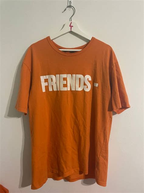 Vlone Vlone Friends Orange And White Tee Grailed