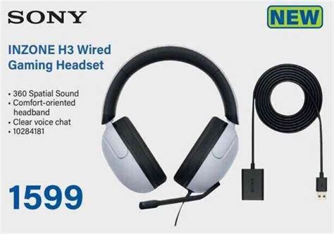 Sony Inzone H3 Wired Gaming Headset Offer At Incredible Connection