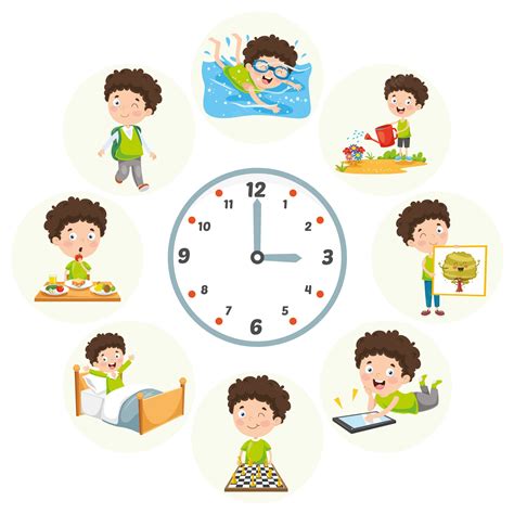 Daily Routine Clip Art Library