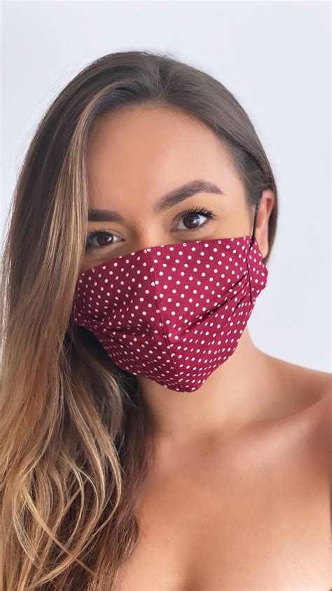 Burgundy Reusable Face Mask Uk Cotton Poplin Face Covering Etsy