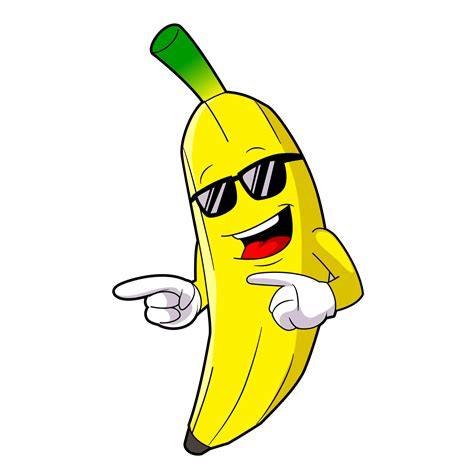 Cool Banana Sun Glasses Cartoon 10386339 Vector Art At Vecteezy