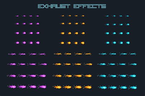 Pixel Art Spaceship 2d Game Sprites