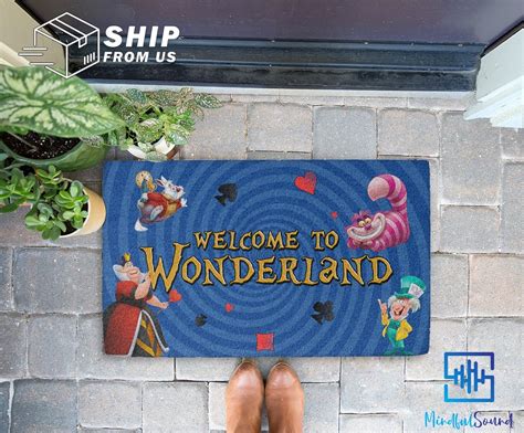 Welcome To Wonderland Doormat Alice In Wonderland Doormat Etsy