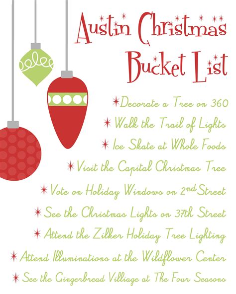 Austin Christmas Bucket List | Christmas bucket list, Christmas bucket, Bucket list winter