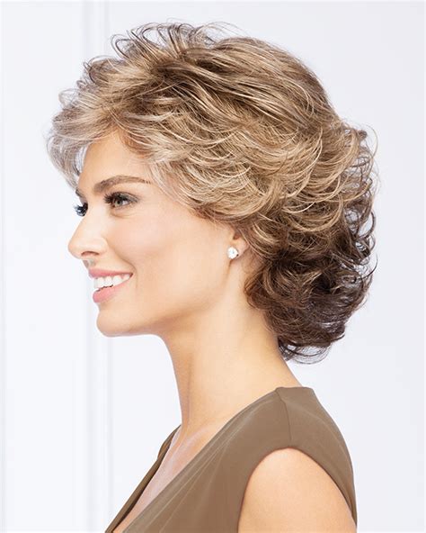 Light Brown Short Synthetic Curly Wigs