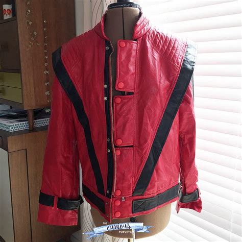 Replica Costume Michael Jacksons Thriller Jacket Red And Black Leather