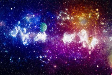 Chaotic Space Background Planets Stars And Galaxies In Outer Space