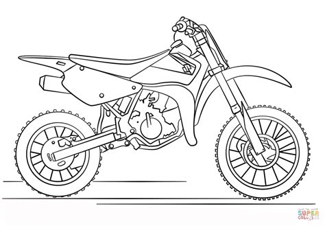 Suzuki Dirt Bike Coloring Page Free Printable Coloring Pages
