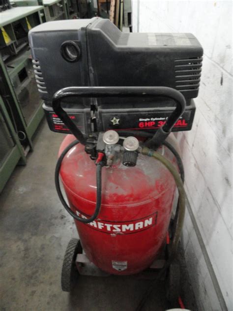 Lot 43 Craftsman 30 Gallon 6hp Gas Electric Air Compressor Wirebids