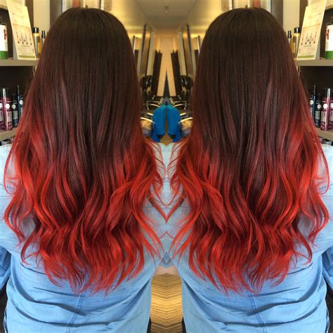 Red Balayage Ombré Highlights By Beckped Beckypedersen At Dallas